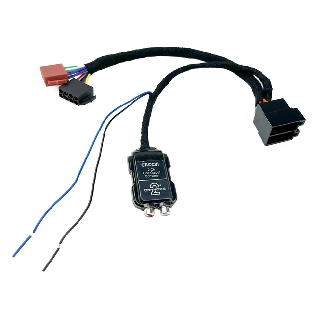 Connecs2 Plug&Play Høy-lav nivå adapter 2-kanals, ISO-tilkobling, remoteutgang 