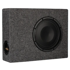 Gladen GS10-SLIM-SB lukket basskasse 10" i kasse, 300W RMS, 4 Ohm