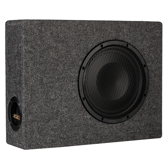 Gladen GS10-SLIM-SB lukket basskasse 10" i kasse, 300W RMS, 4 Ohm 