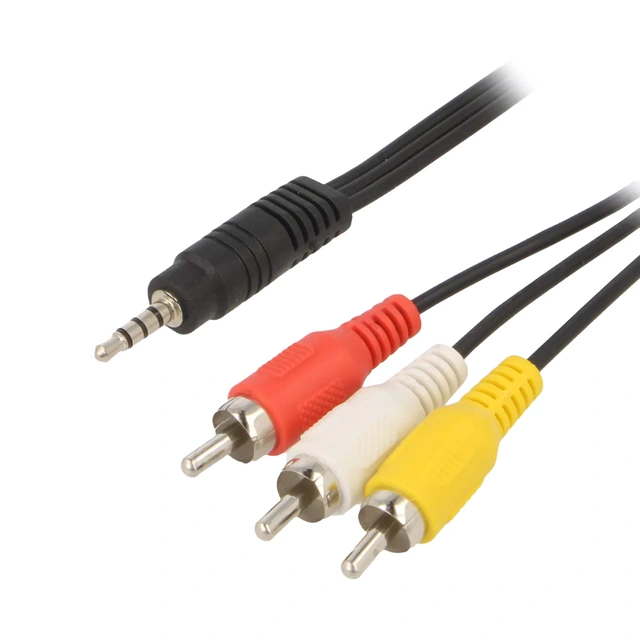 RCA - 3,5mm 4-pin jack overgang 2 meter 