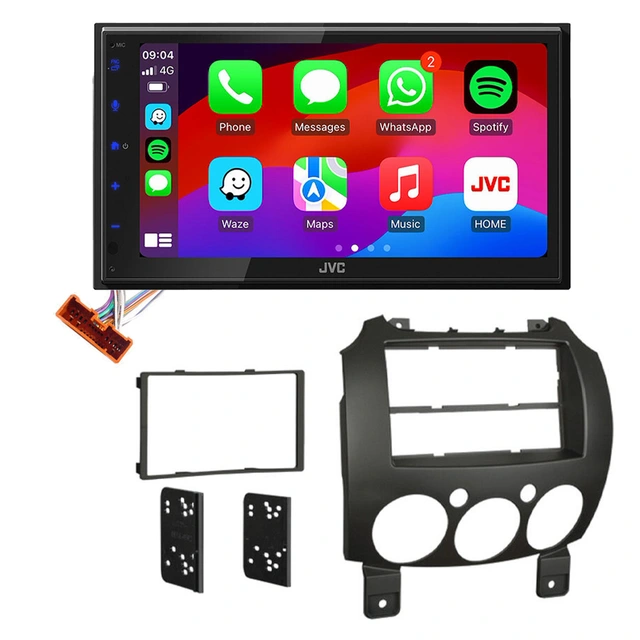 JVC KWM695DBW Bilradiopakke Mazda 2 (2008-2014) 
