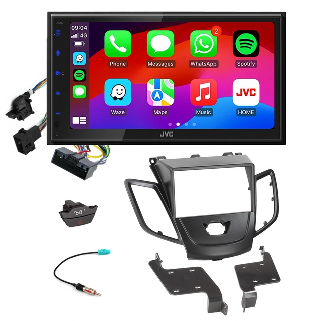 JVC KWM695DBW Bilradiopakke Ford Fiesta (2011-2012) m/M-knapp 