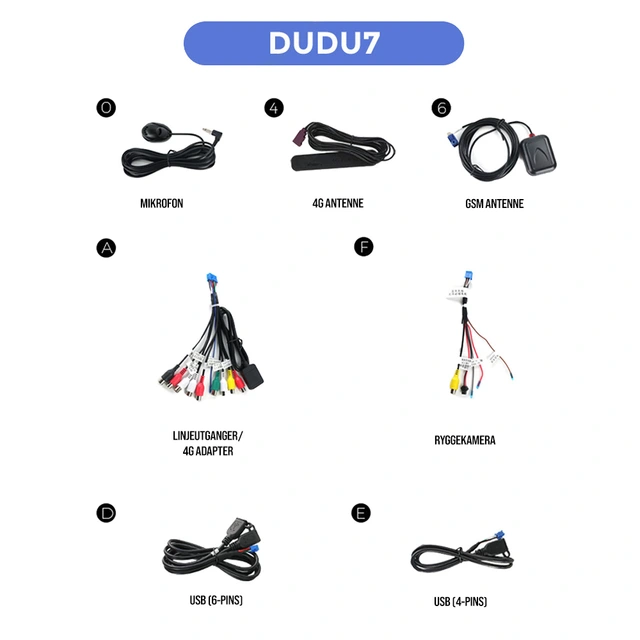 *DUDU 7 Android multimediaenhet - 9,5" 6GB+64GB 