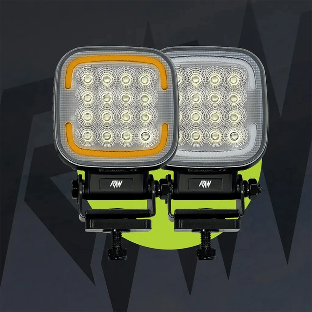RAWlights DUO XL LED arbeids-/varsellys 114mm, 6146 Lumen, 80W, per stk 