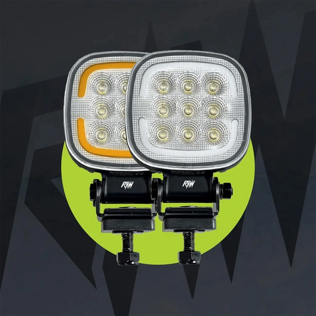 RAWlights DUO LED arbeidslys/varsellys 103mm, 4032 Lumen, 45W, per stk 