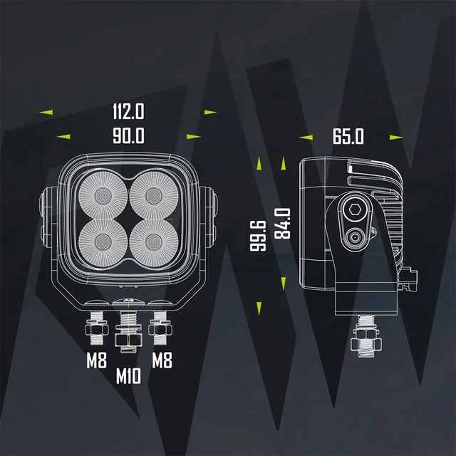 RAWlights NOVO PRO LED arbeidslys 90mm, 1700 Lumen, 40W, per stk 