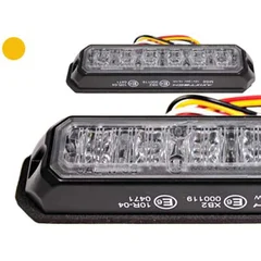 Axixtech Stealth LED MS6 varsellys Oransje, 12/24V, ECE R65 Class2 (XA2)