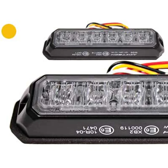 Axixtech Stealth LED MS6 varsellys Oransje, 12/24V, ECE R65 Class2 (XA2) 