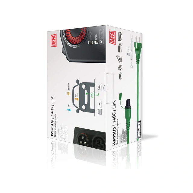 DEFA WarmUp GPS Link 1400 Kupèvarmer, batterilader, app-styring 