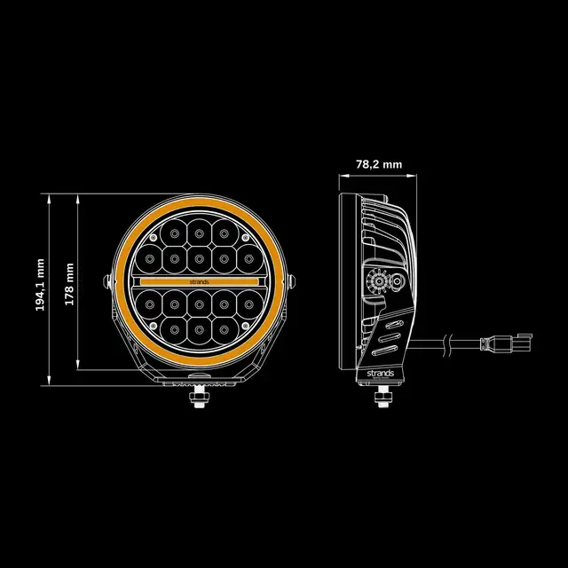 Strands Siberia XPA 7" 7", 5710 Lumen, per stk, Xperience-mode 