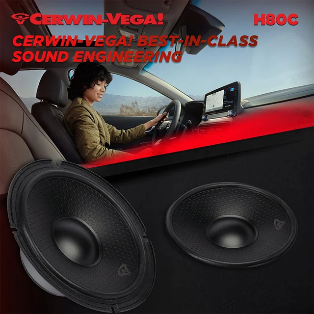Cerwin Vega H80C komponentsett 8", 150W RMS, HED-serie, 2025 Edition 