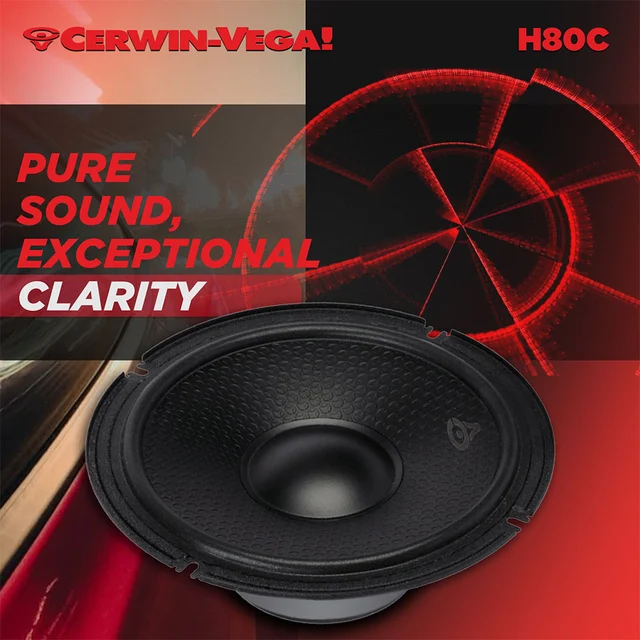 Cerwin Vega H80C komponentsett 8", 150W RMS, HED-serie, 2025 Edition 