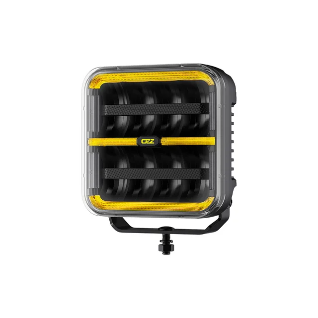 OZZ SQR 7" LED fjernlys, Sort 7", 8000 Lumen, pos.lys, varsellys 