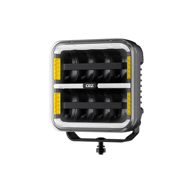 OZZ SQR 7" LED fjernlys, Sort 7", 8000 Lumen, pos.lys, varsellys 