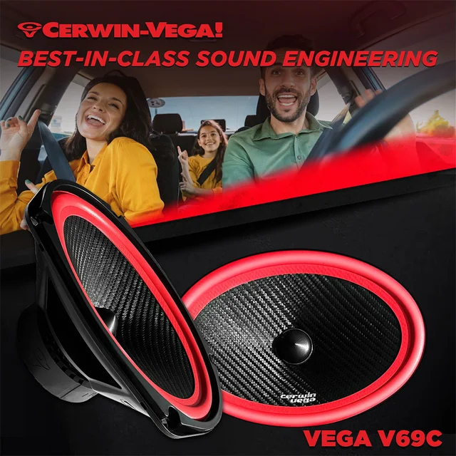 Cerwin Vega V69C komponentsett 6x9", 160W RMS,VEGA-serie, 2025 Edition 
