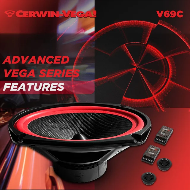 Cerwin Vega V69C komponentsett 6x9", 160W RMS,VEGA-serie, 2025 Edition 