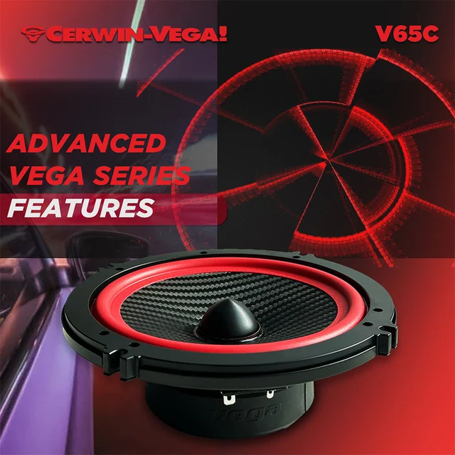 Cerwin Vega V65C komponentsett 6,5", 140W RMS,VEGA-serie, 2025 Edition 