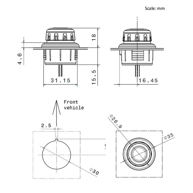 Pioneer CA-ROT-UNI.001 Volumhjul for Pioneer med WR/SWC-inngang 