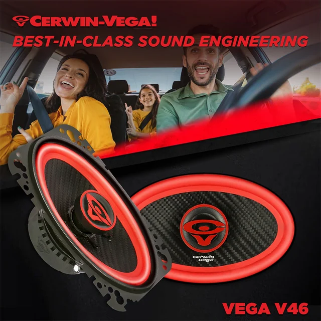 Cerwin Vega V46 høyttalerpar 4x6", 60W RMS,VEGA-serie, 2025 Edition 