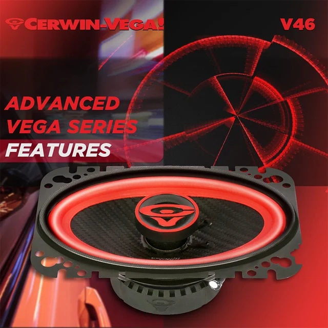 Cerwin Vega V46 høyttalerpar 4x6", 60W RMS,VEGA-serie, 2025 Edition 
