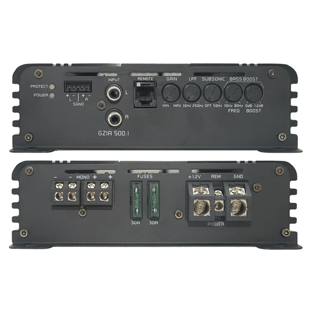 Ground Zero GZIA 500.1 monoforsterker 580W RMS. Klasse D. 1 Ohm 