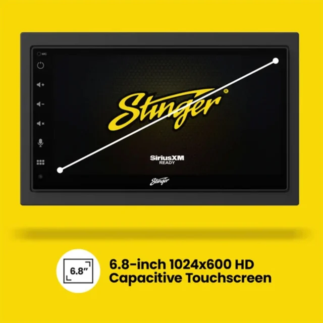 Stinger iE268E DAB+, BT, Trådløs Carplay & Android Auto 