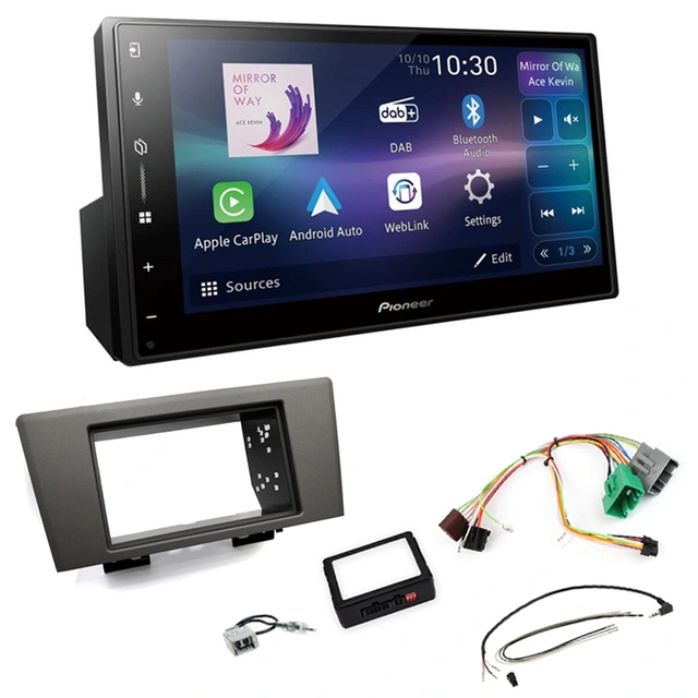 Pioneer SPH-DA77DAB Bilradiopakke Volvo S60/V70/XC70 (2001-2005) Grå 