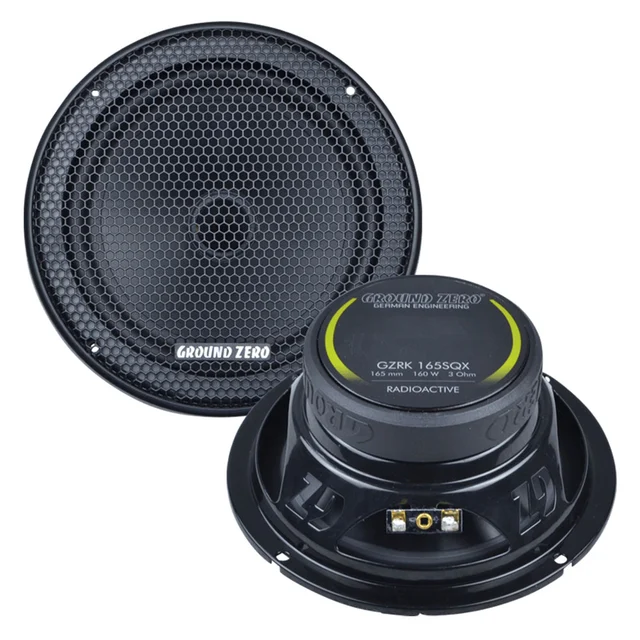 Ground Zero GZRC 165.2SQX-IV komponen 6.5", 120W RMS, Radioactive-serie 