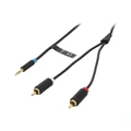 Connects2 RCA - 3,5mm jack overgang 3,5 meter