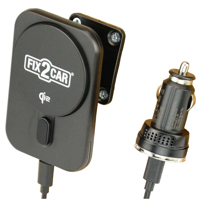 Kram Fix2Car trådløs mobillader iPhone 12-16, 15W, Qi2 magnetfeste 