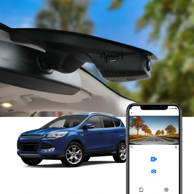 FITCAMX Integrert Plug & Play 4K Dashca Ford Kuga (2013-2018) 