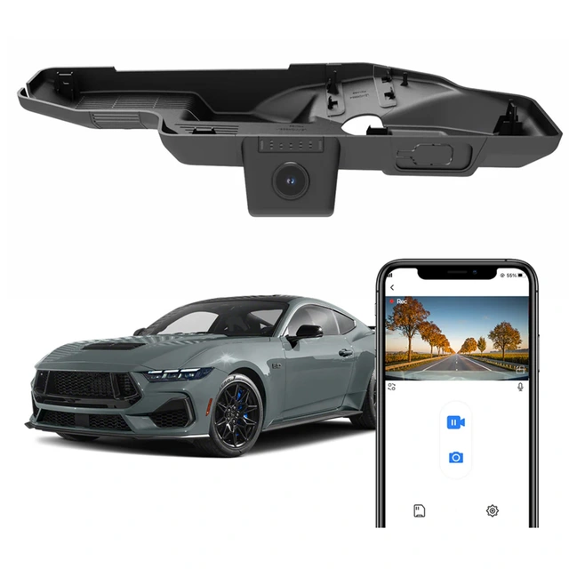 FITCAMX Integrert Plug & Play 4K Dashca Ford Mustang (2024 -->) 