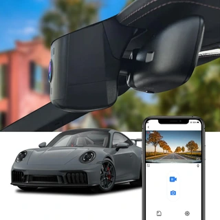 FITCAMX Integrert 4K Dashcam (foran+bak) Porsche 911 (2025 ->)