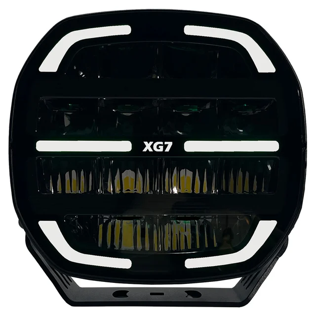 XG7 Driving Light Black Multicolor Parklys Hvit, Gul og Grønn. 