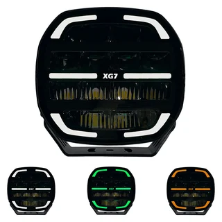 XG7 Driving Light Black Multicolor Parklys Hvit, Gul og Grønn.