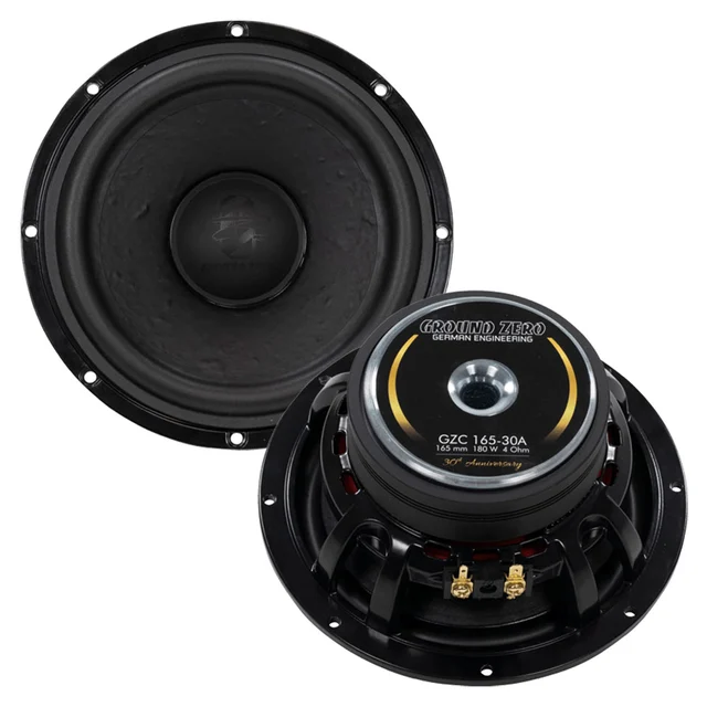 Ground Zero GZC 165-30A komponentsett 6,5", 140W RMS, 4 Ohm, Jubileumsmodell 
