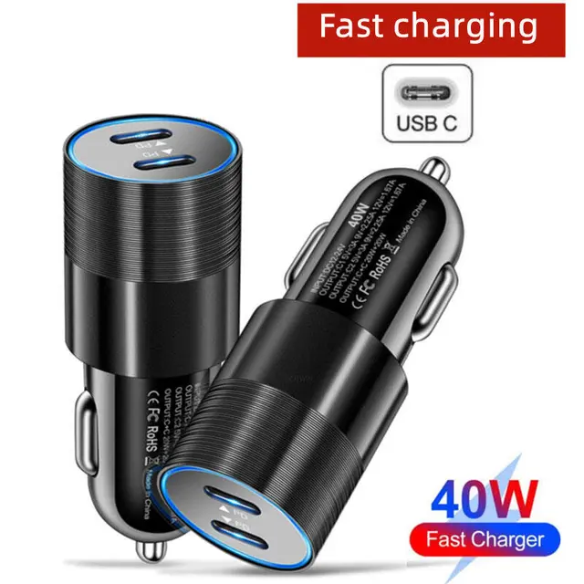 ConnectED Phone billader 40W, 2x USB Type-C 