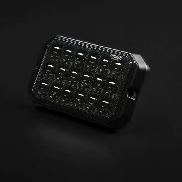 Strands Dark Knight Duo Varsellys 18 LED 18 LED, ECE R65, Mørkt glass 