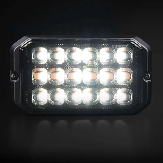 Strands Dark Knight Duo Varsellys 18 LED 18 LED, ECE R65, Mørkt glass 