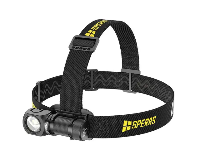 SPERAS SH16 hodelykt 1650lm, 355 meter kastelengde 