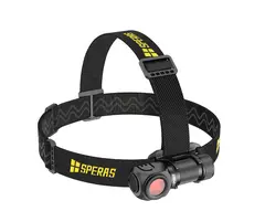 SPERAS SH16 hodelykt 1650lm, 355 meter kastelengde