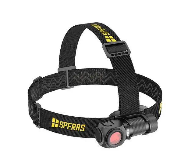 SPERAS SH16 hodelykt 1650lm, 355 meter kastelengde 