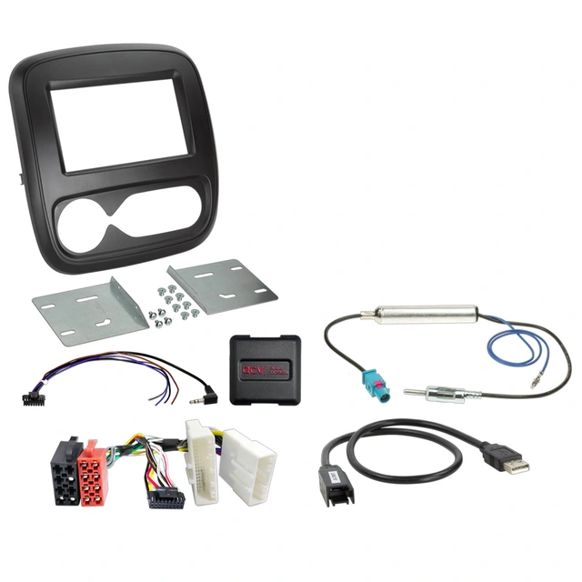 2-DIN monteringssett - komplett Vivaro/Trafic/NV300 (2015-2021) m/autoAC 