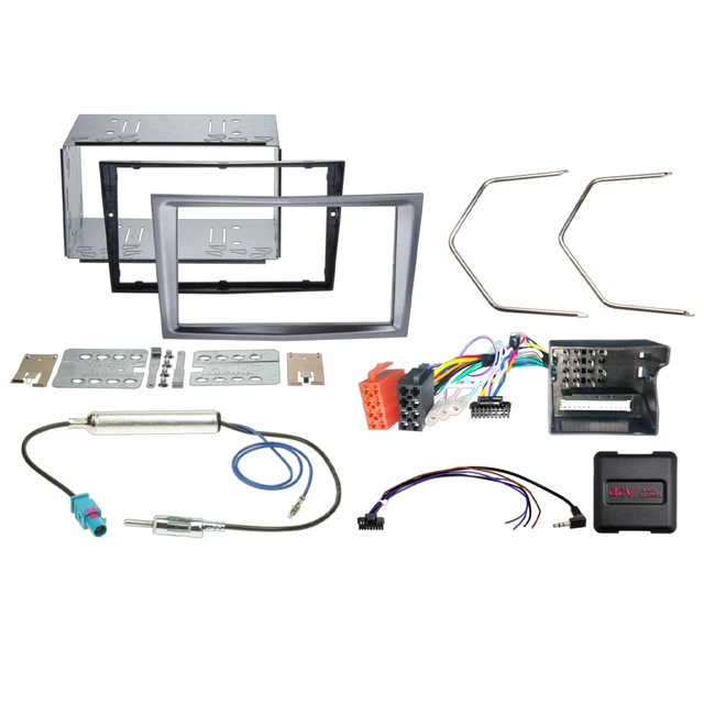 2-DIN monteringssett - komplett Opel (2005-2015) "Charcoal Metallic" 
