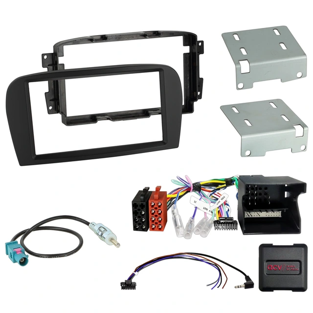 2-DIN monteringssett - komplett MB SL (2006-2008) u/akt.sys. 