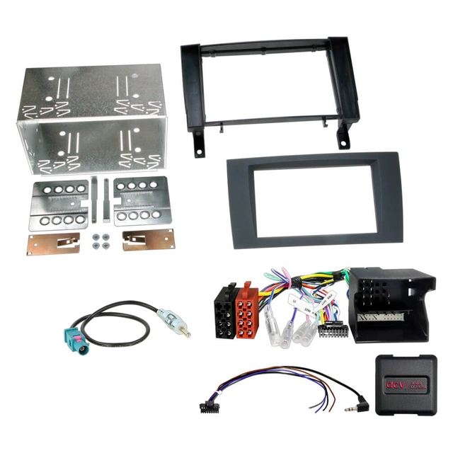 2-DIN monteringssett - komplett MB SLK (2004-2007) u/akt.sys. 