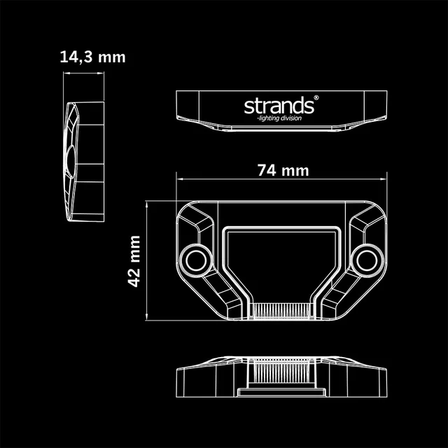 Strands Unity Rock Light Hvit, 10-32V, 780 Lumen 