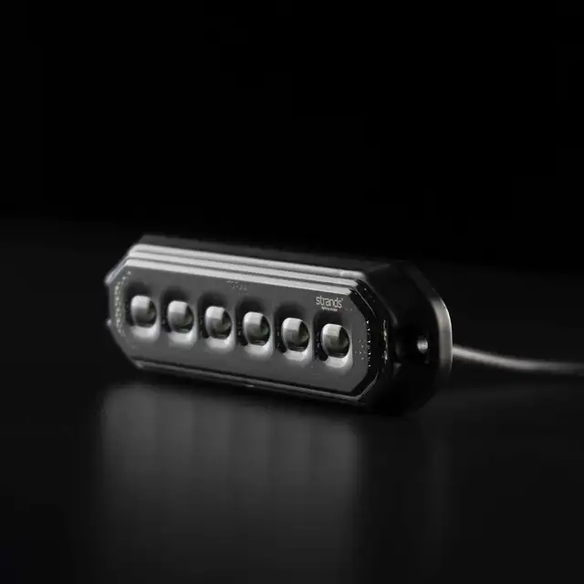 Strands Dark Knight Duo Varsellys 6 LED 6 LED, ECE R65, Mørkt glass 