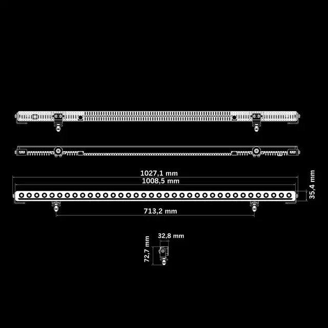 Strands Nuuk D-Line 40" Ledbar 40", 19600 Lumen, 200W, posisjonslys 