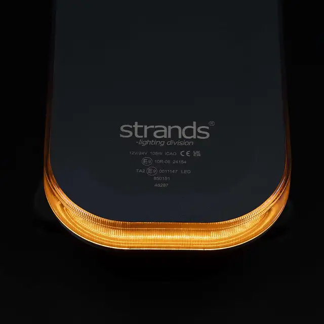 Strands Big Energy XL Varsellysbjelke 1800mm. Gult. ECE R65 / ICAO Lufthavn 